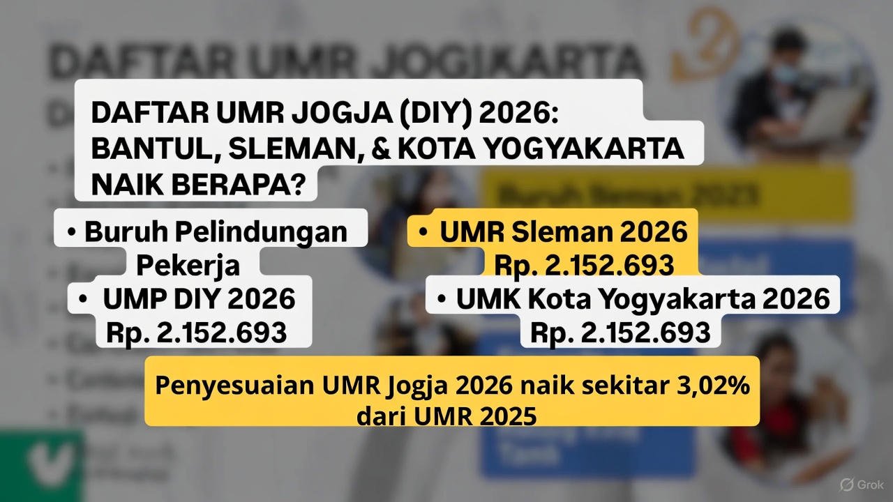 Daftar UMR Jogja (DIY) 2026: Bantul, Sleman, & Kota Yogyakarta Naik Berapa?