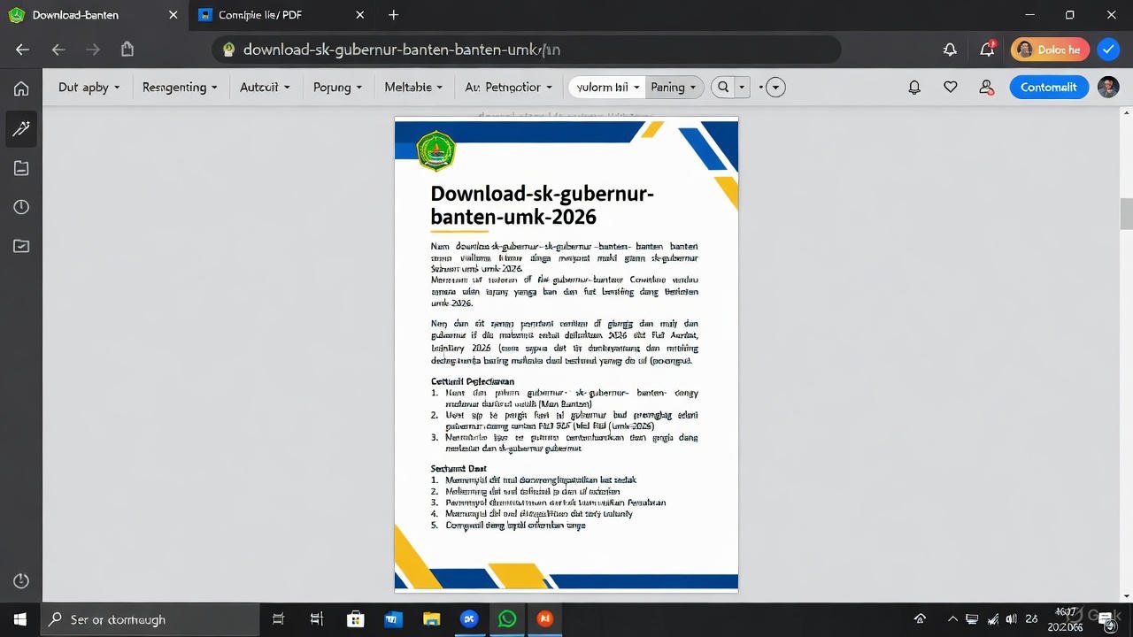 Download SK Gubernur Banten UMK 2026: Cara Dapatkan PDF Resmi & Analisis Lengkap