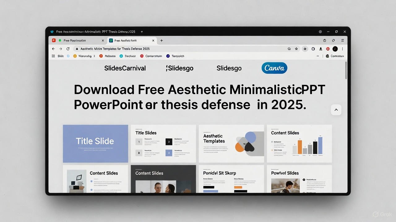 Download Template PPT Sidang Skripsi Gratis Aesthetic Minimalis 2026