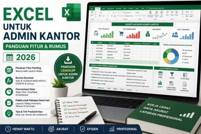 Excel untuk Admin Kantor: Panduan Fitur & Rumus 2026
