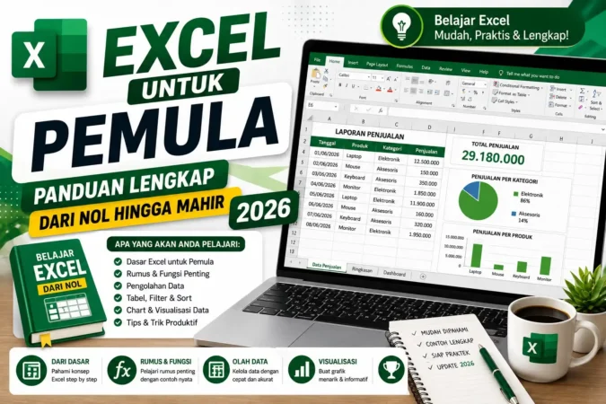 Excel untuk Pemula: Panduan Lengkap dari Nol hingga Mahir 2026