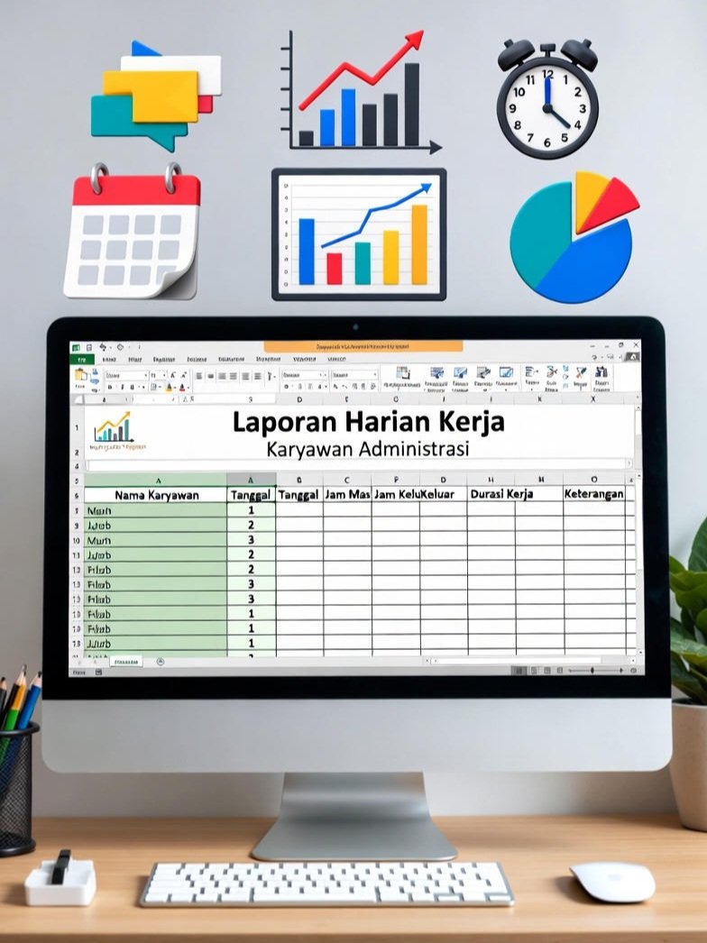 Format Laporan Harian Kerja Karyawan Administrasi (Excel) + Template Gratis 2026