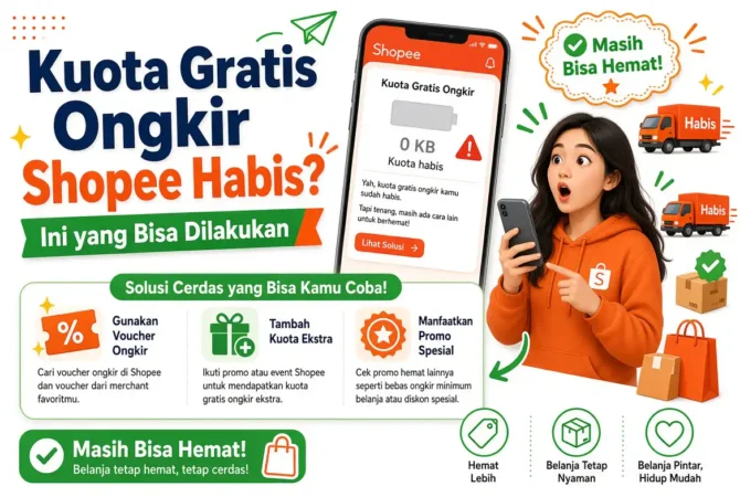 Kuota Gratis Ongkir Shopee Habis? Ini yang Bisa Dilakukan
