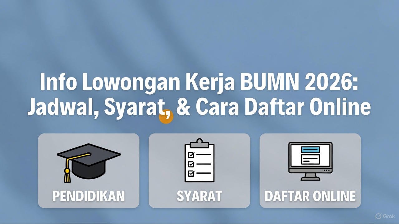Info Lowongan Kerja BUMN 2026: Jadwal, Syarat, & Cara Daftar Online Lengkap