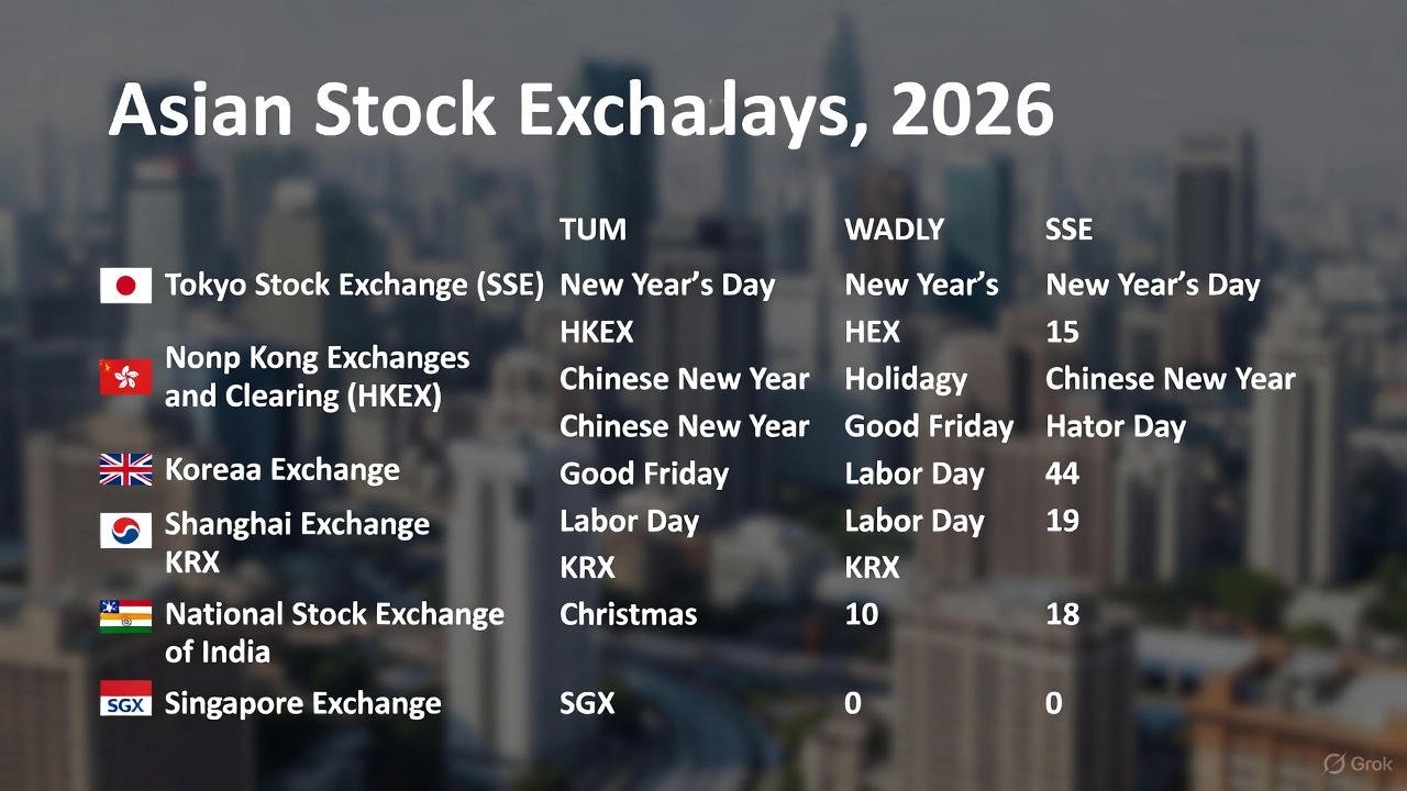 Jadwal Libur Bursa Saham Asia 2026: Panduan Lengkap untuk Trader & Investor