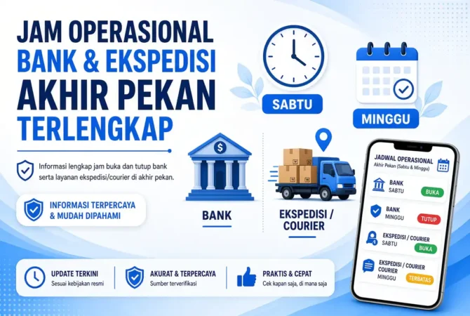 Jam Operasional Bank & Ekspedisi Akhir Pekan Terlengkap