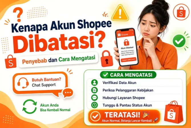 Kenapa Akun Shopee Dibatasi? Penyebab dan Cara Mengatasi