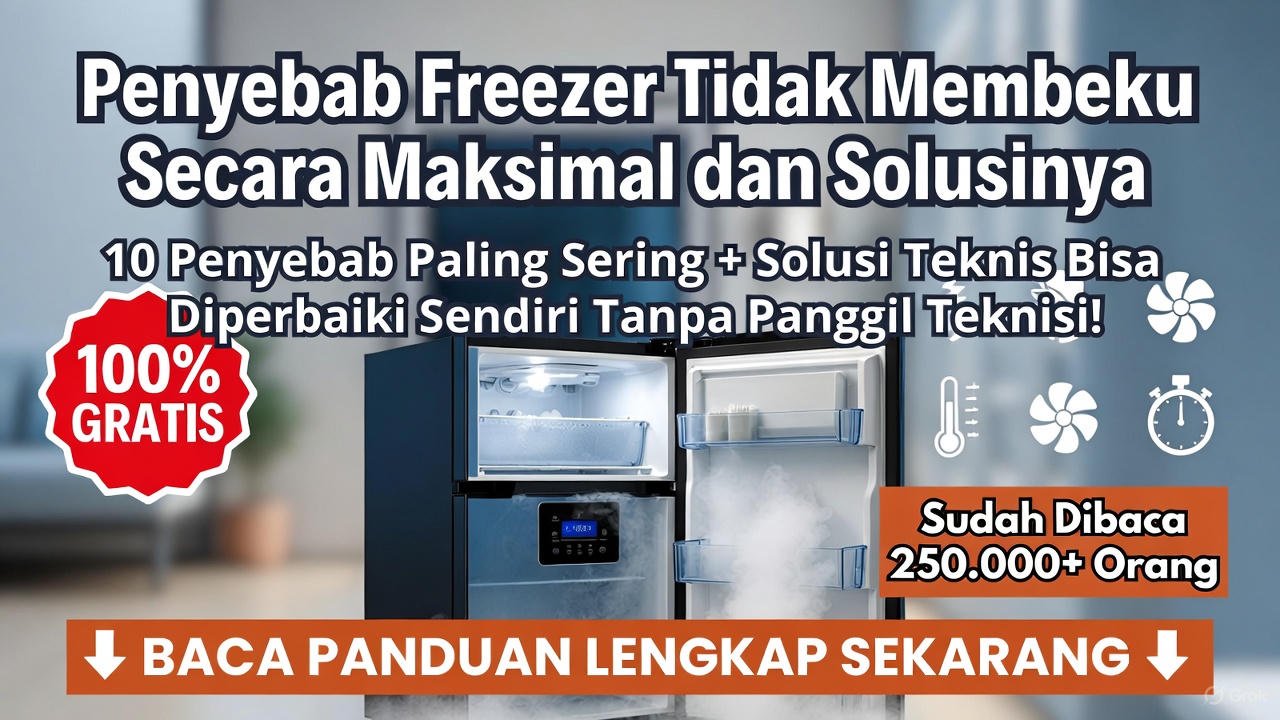 Penyebab Freezer Tidak Membeku Secara Maksimal (Lengkap + Solusi)