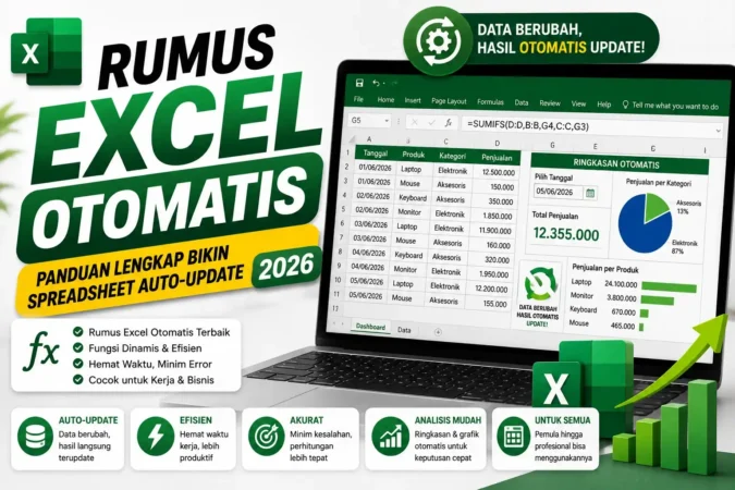 Rumus Excel Otomatis: Panduan Lengkap Bikin Spreadsheet Auto-Update 2026