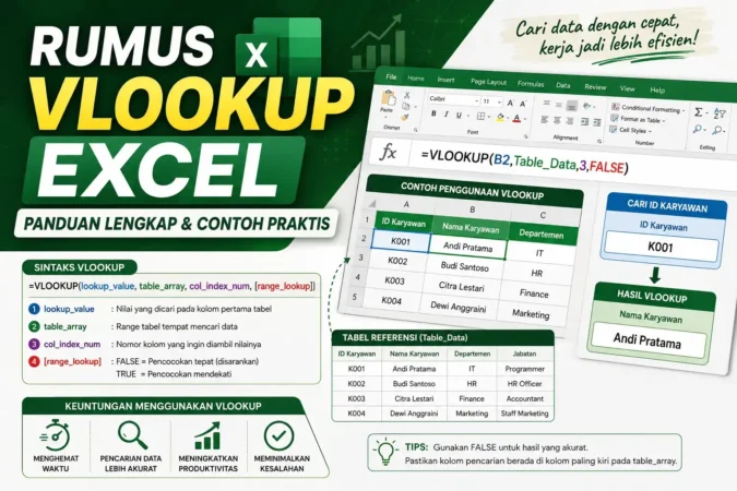 Rumus VLOOKUP Excel: Panduan Lengkap & Contoh Praktis