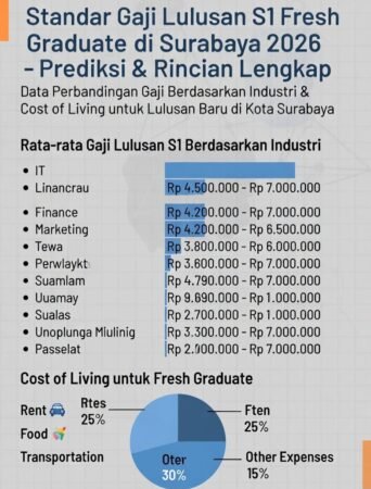 Standar Gaji Lulusan S1 Fresh Graduate di Surabaya 2026 – Prediksi & Rincian Lengkap