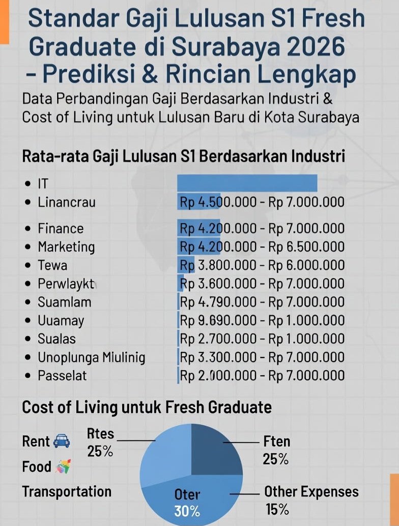 Standar Gaji Lulusan S1 Fresh Graduate di Surabaya 2026 – Prediksi & Rincian Lengkap