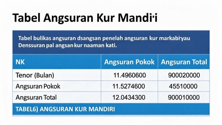 Tabel Angsuran KUR Mandiri 2026