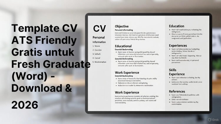 Template CV ATS Friendly Gratis untuk Fresh Graduate (Word) – Download & Tips 2026