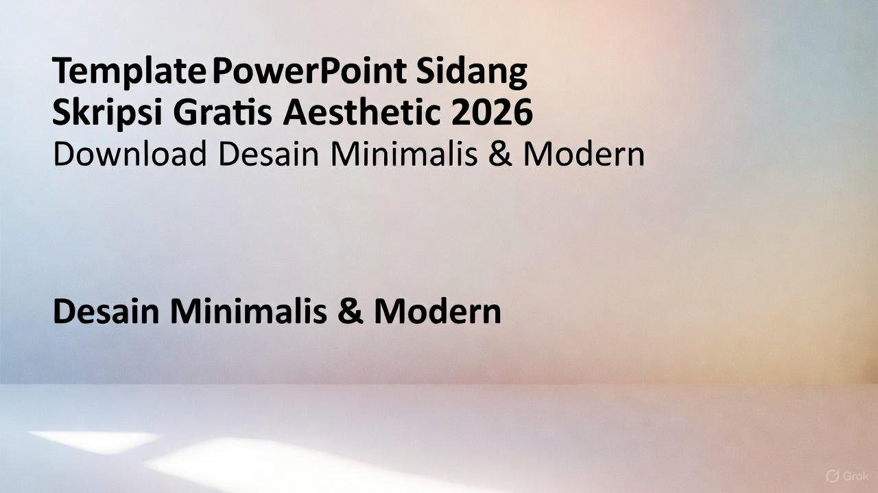 Template PowerPoint Sidang Skripsi Gratis Aesthetic 2026 (Download + Tips Desain)