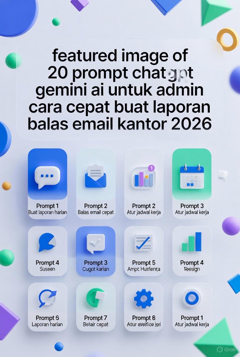 20 Prompt ChatGPT & Gemini AI untuk Admin: Cara Cepat Buat Laporan dan Balas Email Kantor di 2026