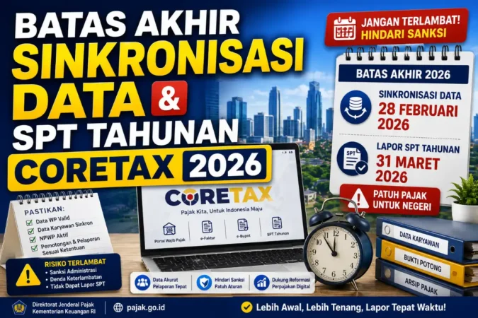 Batas Akhir Sinkronisasi Data & SPT Tahunan Coretax 2026