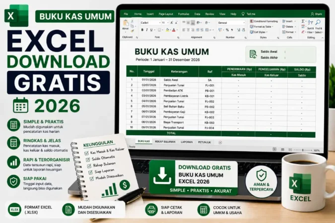 Buku Kas Umum Excel Download Gratis 2026