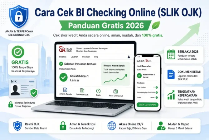 Cara Cek BI Checking Online (SLIK OJK): Panduan Gratis 2026