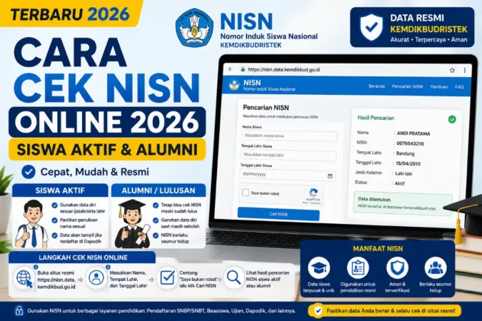 Cara Cek NISN Online 2026: Siswa Aktif & Alumni