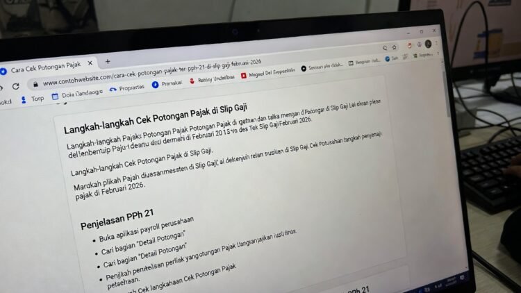 Cara Cek Potongan Pajak TER PPh 21 di Slip Gaji Februari 2026: Panduan Lengkap & Contoh