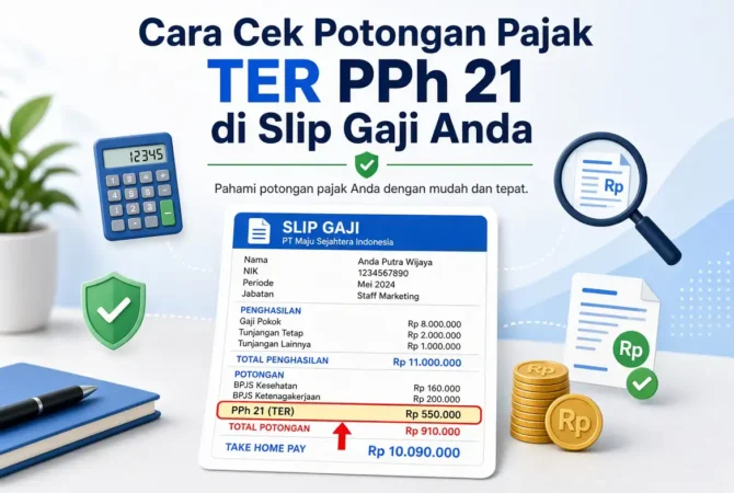 Cara Cek Potongan Pajak TER PPh 21 di Slip Gaji Anda