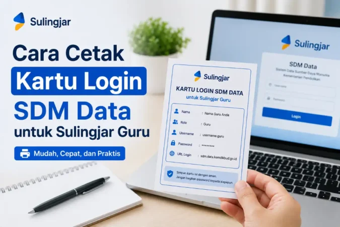 Cara Cetak Kartu Login SDM Data untuk Sulingjar Guru