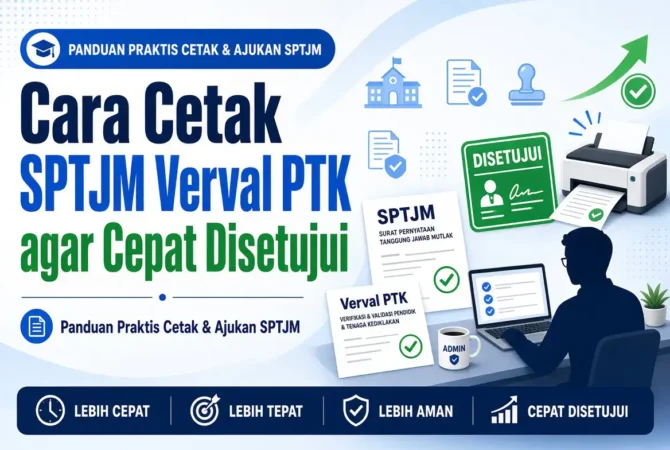 Cara Cetak SPTJM Verval PTK agar Cepat Disetujui