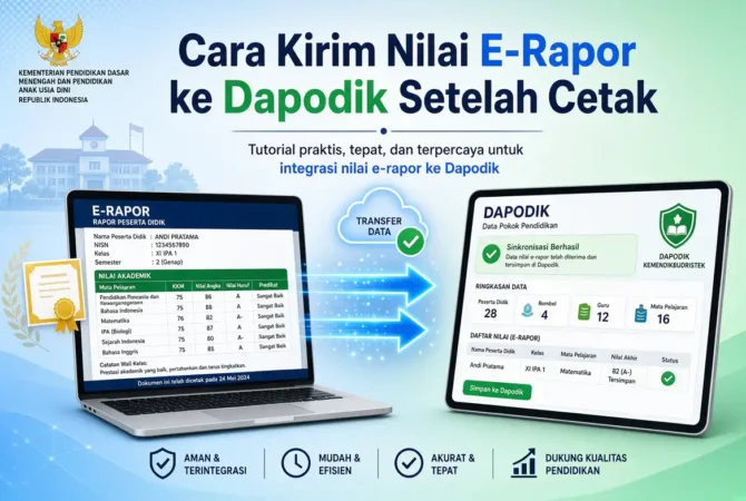 Cara Kirim Nilai E-Rapor ke Dapodik Setelah Cetak