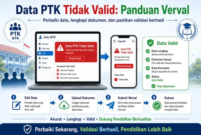 Cara Memperbaiki Data PTK Tidak Valid: Panduan Verval