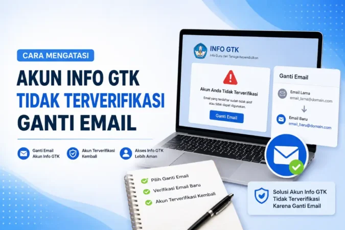 Cara Mengatasi Akun Info GTK Tidak Terverifikasi Ganti Email