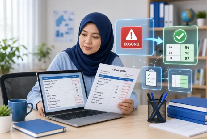 Cara Mengatasi Nilai Mapel Kosong di Cetak Rapor E-Rapor