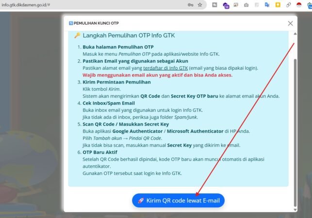 Cara Mengembalikan Autentikator Info GTK yang Hilang 2026: Jangan Panik, Panduan Pemulihan OTP Resmi