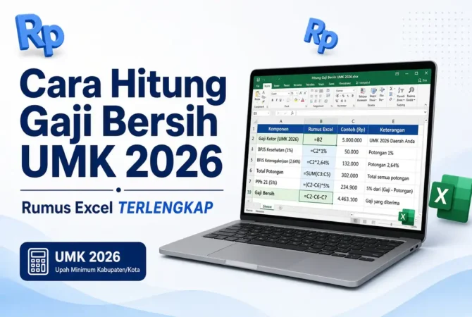 Cara Hitung Gaji Bersih UMK 2026 Rumus Excel TER