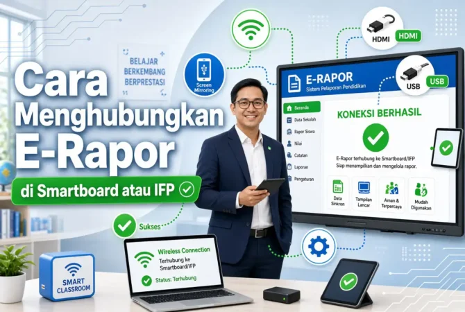 Cara Menghubungkan E-Rapor di Smartboard atau IFP