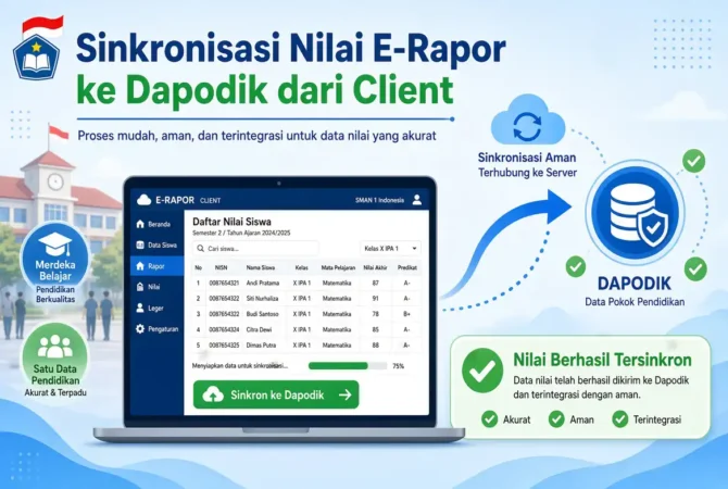 Cara Sinkronisasi Nilai E-Rapor ke Dapodik dari Client