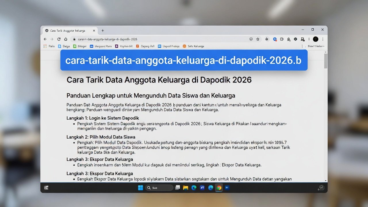 Cara Tarik Data Anggota Keluarga di Dapodik 2026.b: Panduan Lengkap & Tips Validasi