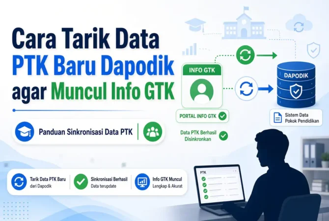 Cara Tarik Data PTK Baru Dapodik agar Muncul Info GTK