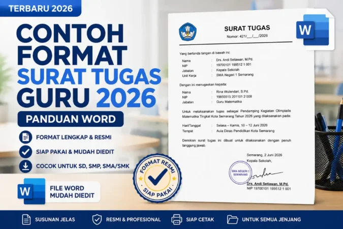 Contoh Format Surat Tugas Guru 2026: Panduan Word