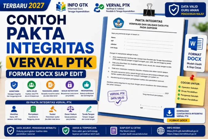 Contoh Pakta Integritas Verval PTK Format Docx