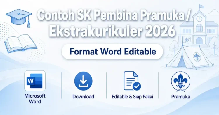 Contoh SK Pembina Pramuka/Ekstrakurikuler 2026 Word