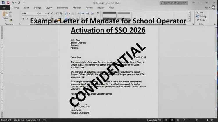 Contoh Surat Mandat Operator Sekolah untuk Aktivasi SSO 2026 (Format Word Siap Edit)