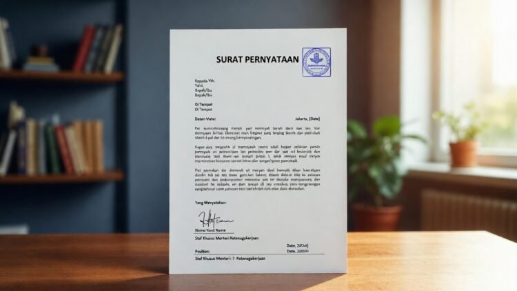 Format Surat Pernyataan Masa Kerja SIPKA 2026: Tidak Perlu Kop Surat, Cukup TTD Kepsek, Stempel, dan Materai