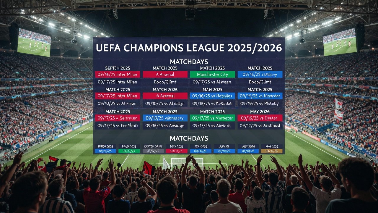 Jadwal Liga Champions UEFA 2025/2026 Terlengkap: Tanggal Matchday, Knockout, hingga Final Budapest