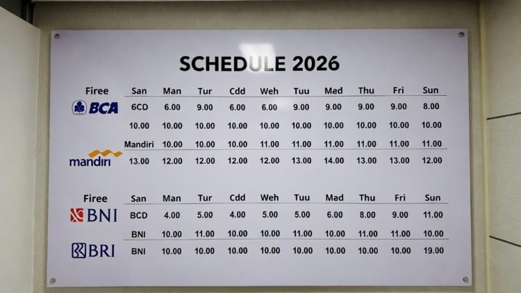 Jadwal Operasional Bank Indonesia 2026: Jam Buka Tutup BCA, Mandiri, BNI, BRI, dan Penyesuaian Libur Nasional