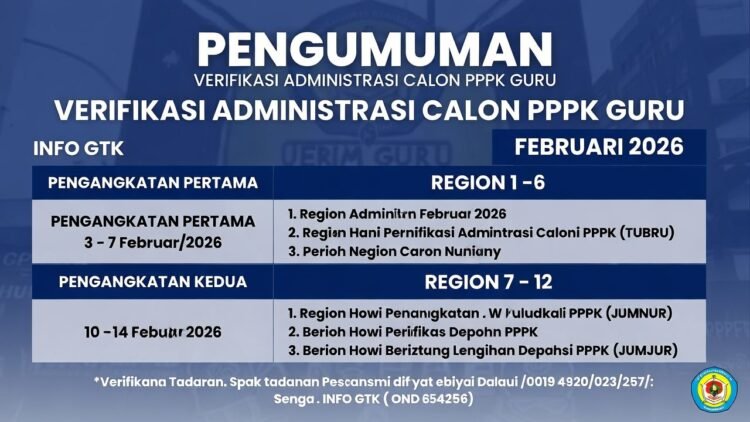 Jadwal Verifikasi Ijazah Info GTK Februari 2026 untuk PPPK – Lengkap & Update Terbaru