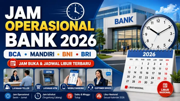 Jam Operasional Bank 2026: BCA, Mandiri, BNI, BRI & Libur