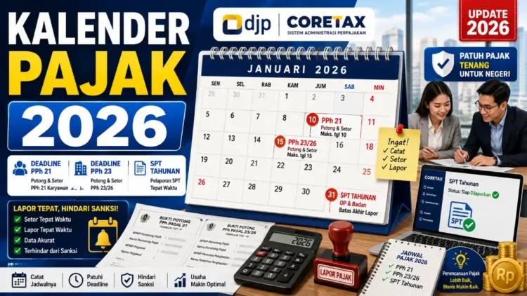 Kalender Pajak 2026: Deadline PPh 21, PPh 23, SPT