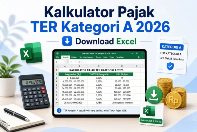 Kalkulator Pajak TER Kategori A 2026: Download Excel