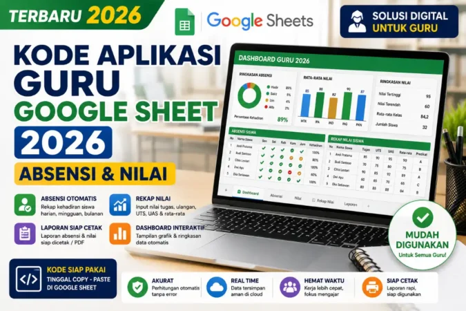 Kode Aplikasi Guru Google Sheet 2026: Absensi & Nilai